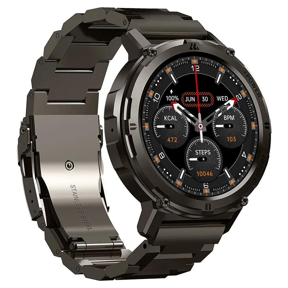 kospet-tank-t2-smartwatch-black-with-steel-straps#color_black^package_Silicone + Steel Premium