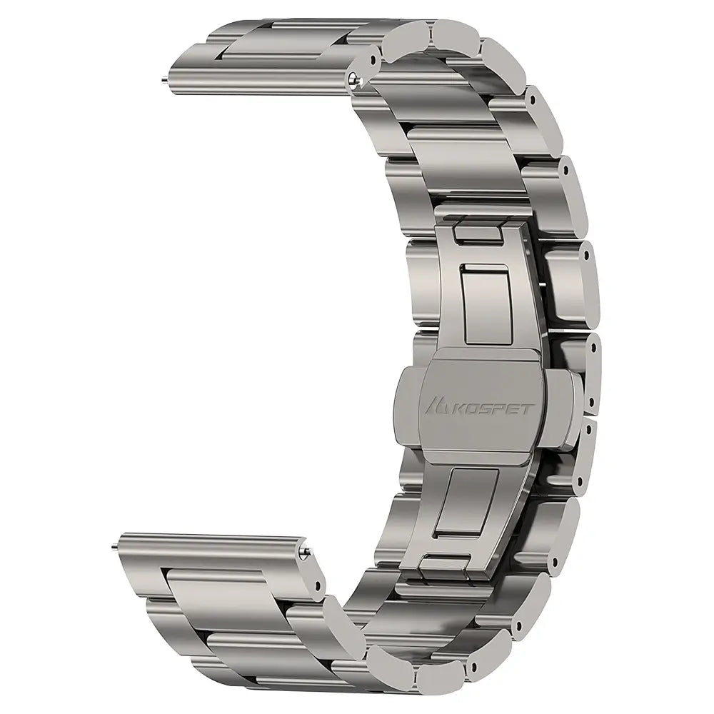 KOSPET 22mm Stainless Steel Double Deployant Strap