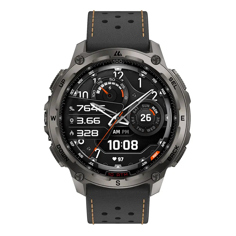 KOSPET 22mm Premium Archlan Leather Strap#color_black