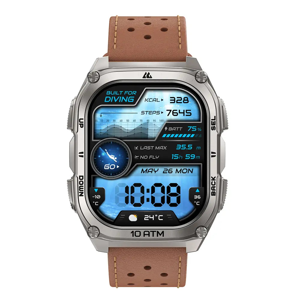 KOSPET 22mm Premium Archlan Leather Strap#color_brown