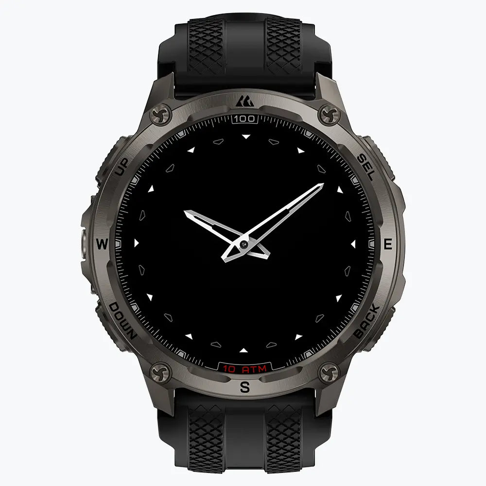 KOSPET tank t4 smartwatch black with silicone straps#color_black^package_Silicone Basic