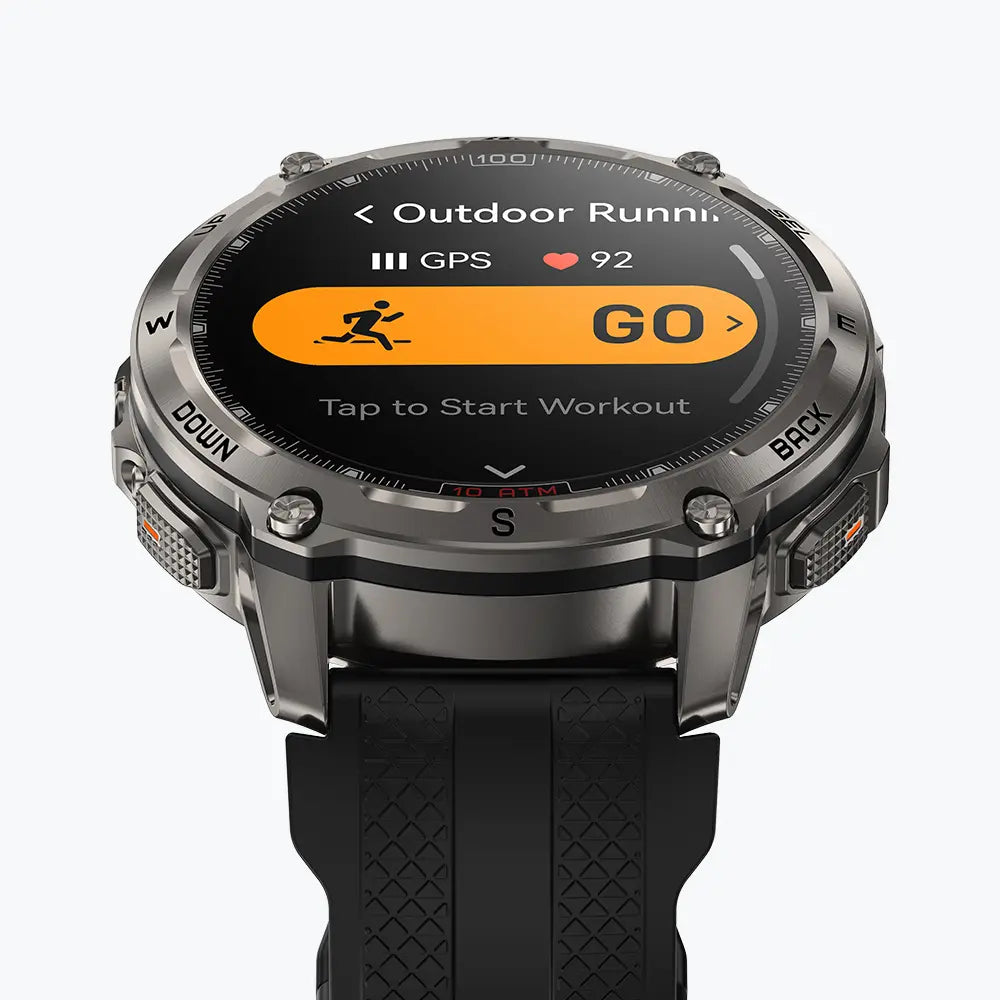 KOSPET tank t4 smartwatch black with silicone straps#color_black^package_Silicone Basic